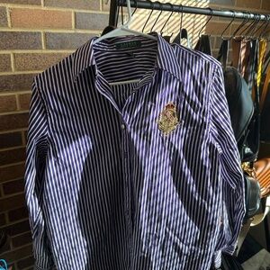 Ralph Lauren Relaxed Fit Striped Broadcloth Shirt